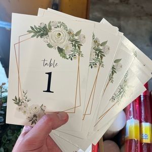Eucalyptus Table Card Numbers 1-25